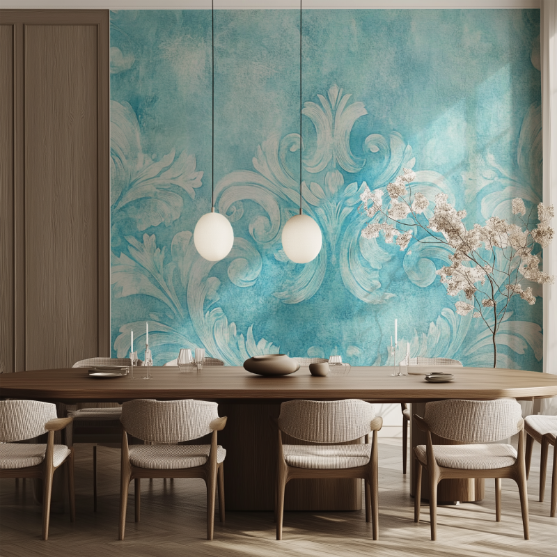 Vintage Turquoise Wallpaper | Murals Wallpaper