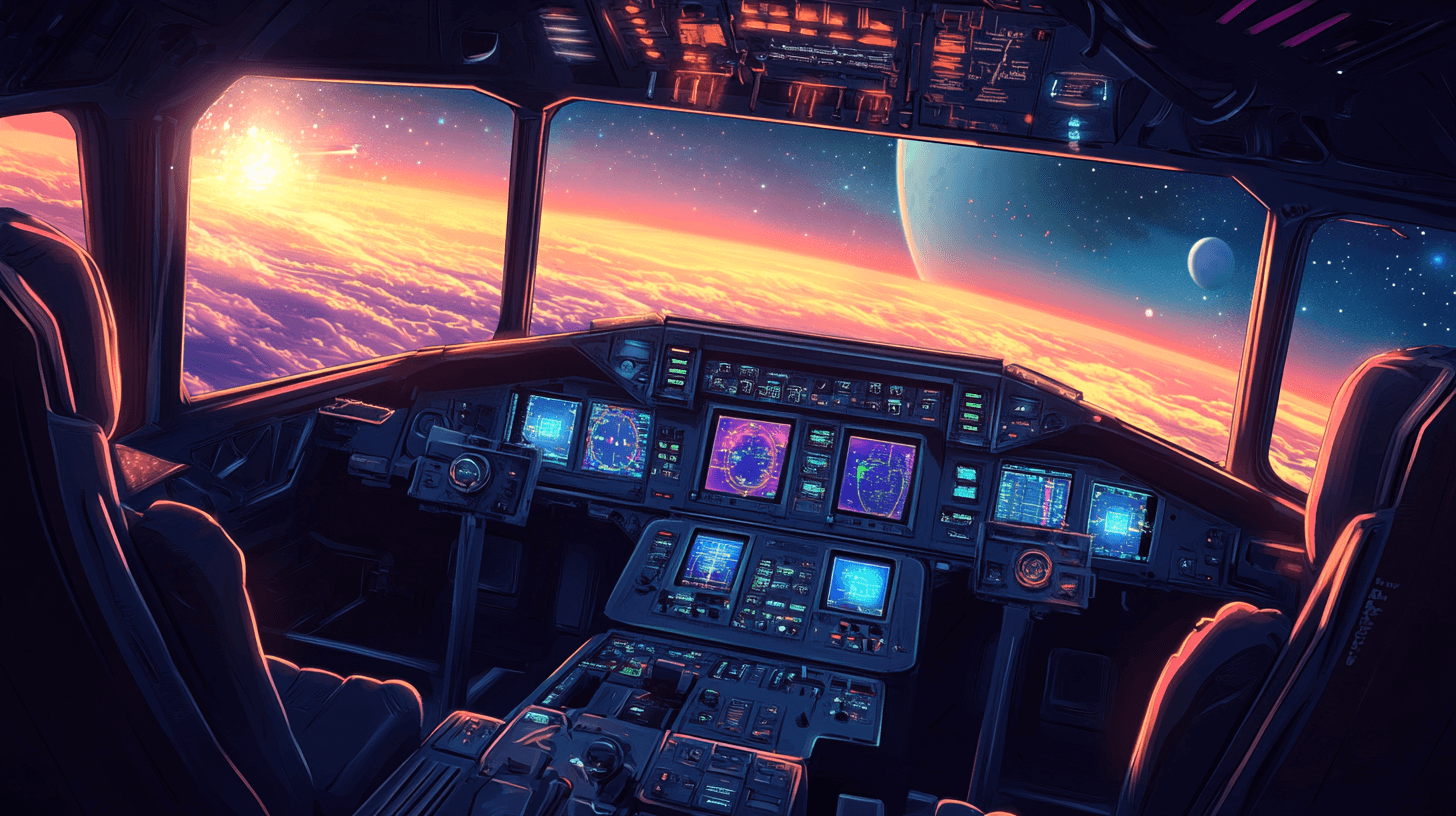 Cockpit Spaceship Wallpaper | Murals Wallpaper