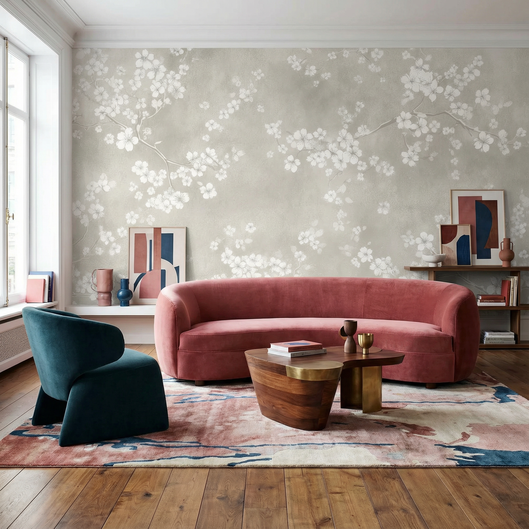 Blossom Mist Elegance Mural Wallpaper