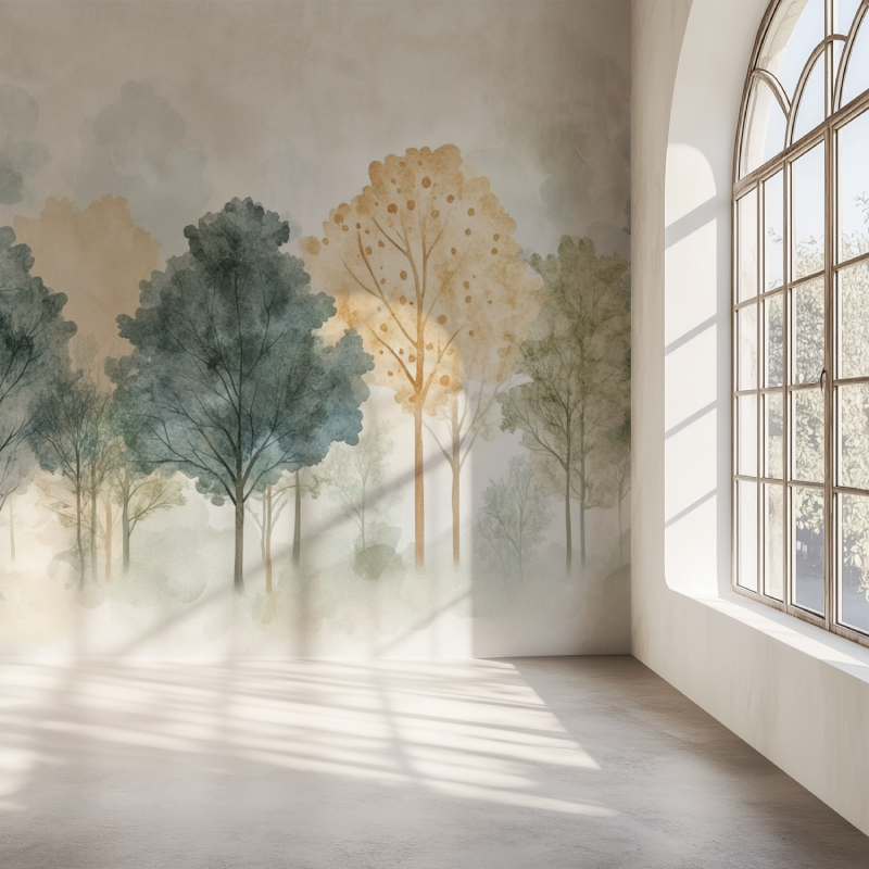 Einfaches, gemütliches Wohnzimmer aus Papier