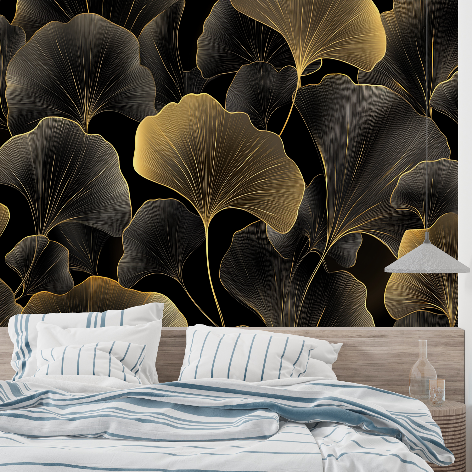 Golden and Black Wallpaper | Murals Wallpaper