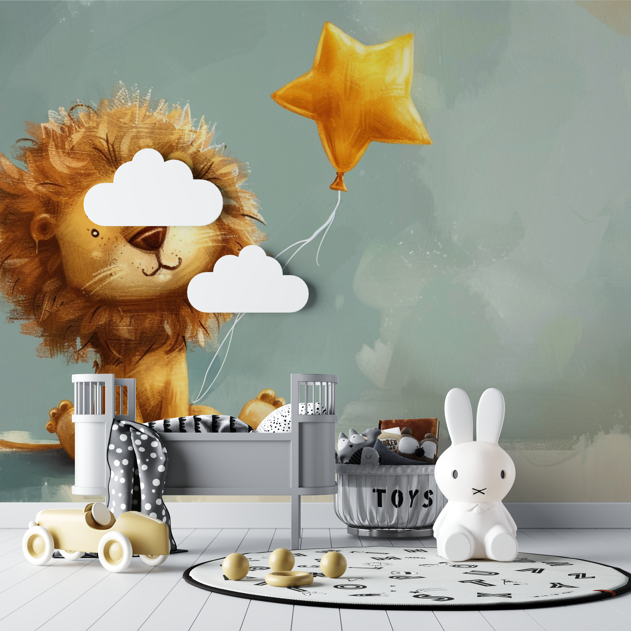 Lion Small Star Wallpaper | Murals Wallpaper