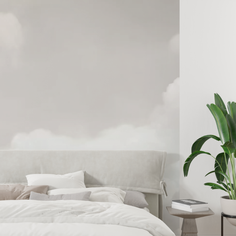 Cocooning clouds mural wallpaper tapisserie tendance