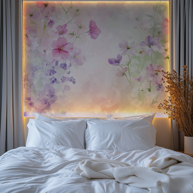 Papier-Peint-Blumen-Baby-Schlafzimmer-Premium