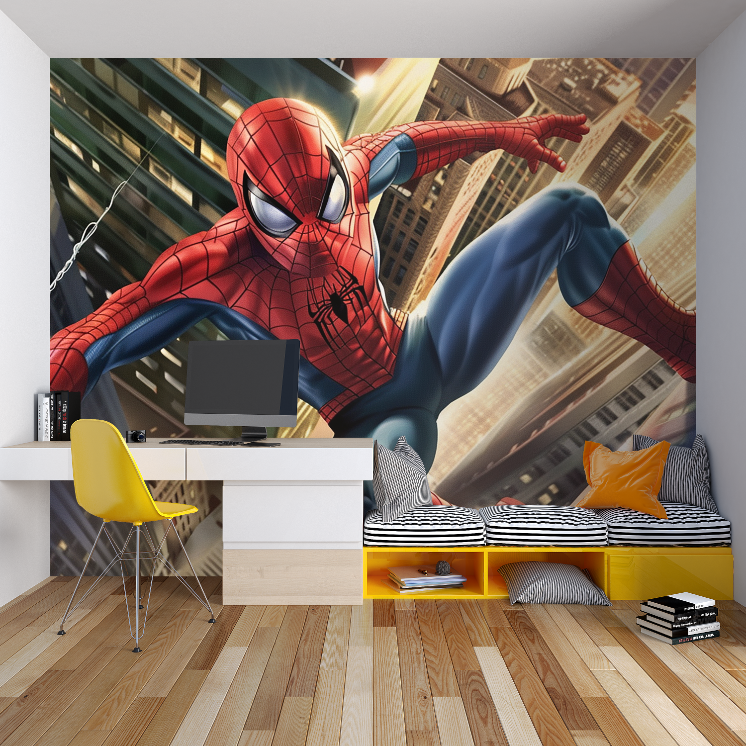 Vintage Spiderman Climbing Wallpaper | Murals Wallpaper