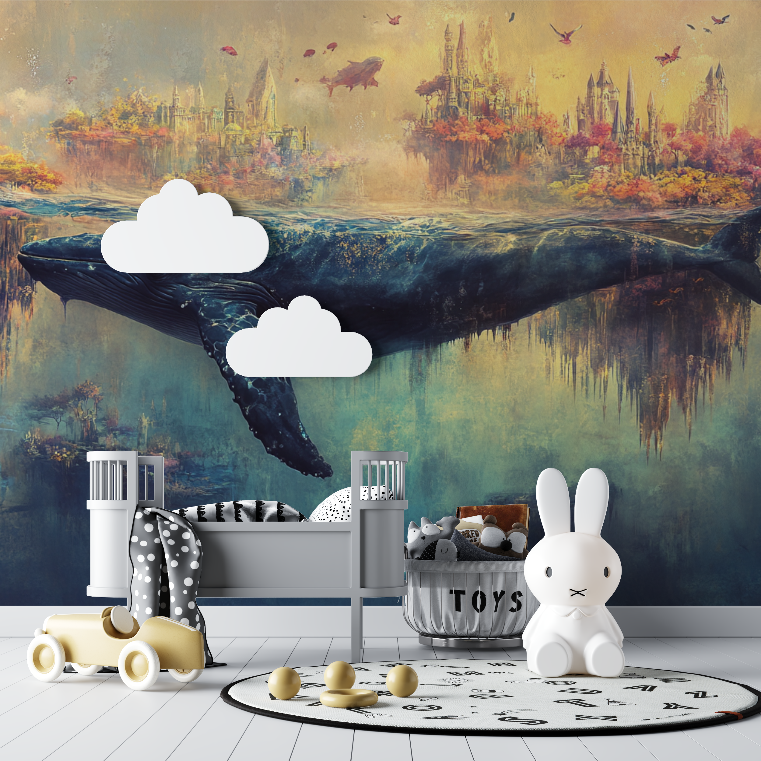 Whale Underwater World Wallpaper | Murals Wallpaper