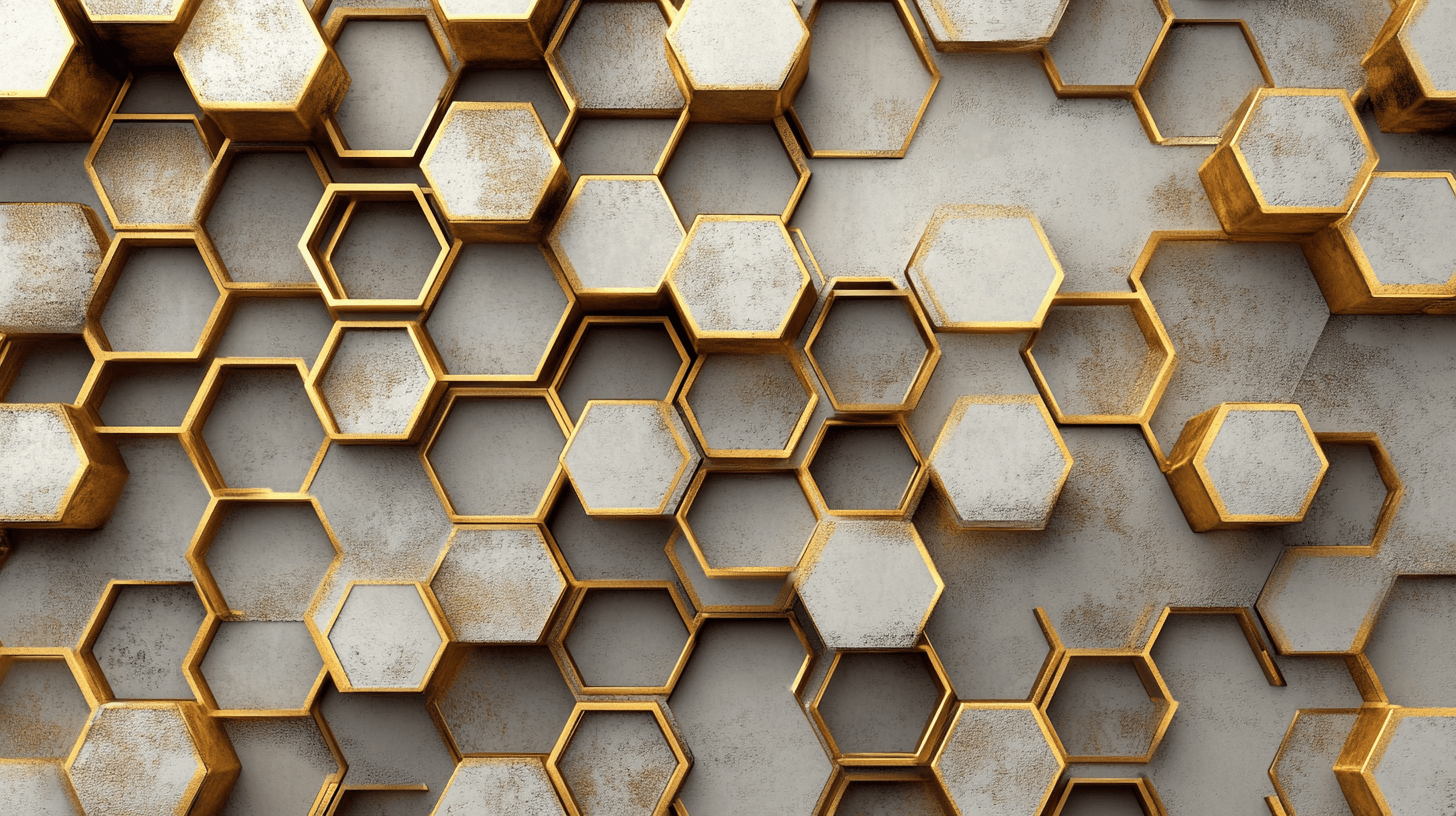 Beehive Gold Wallpaper | Murals Wallpaper