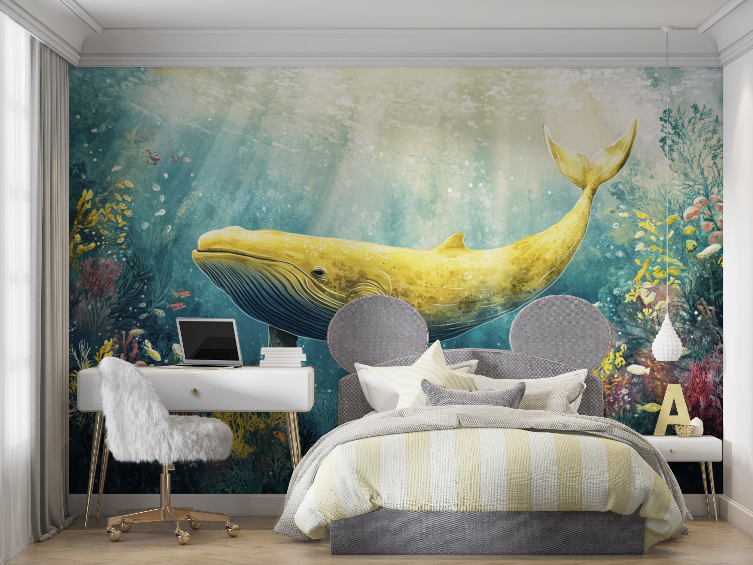 Underwater Whale Wallpaper | Murals Wallpaper