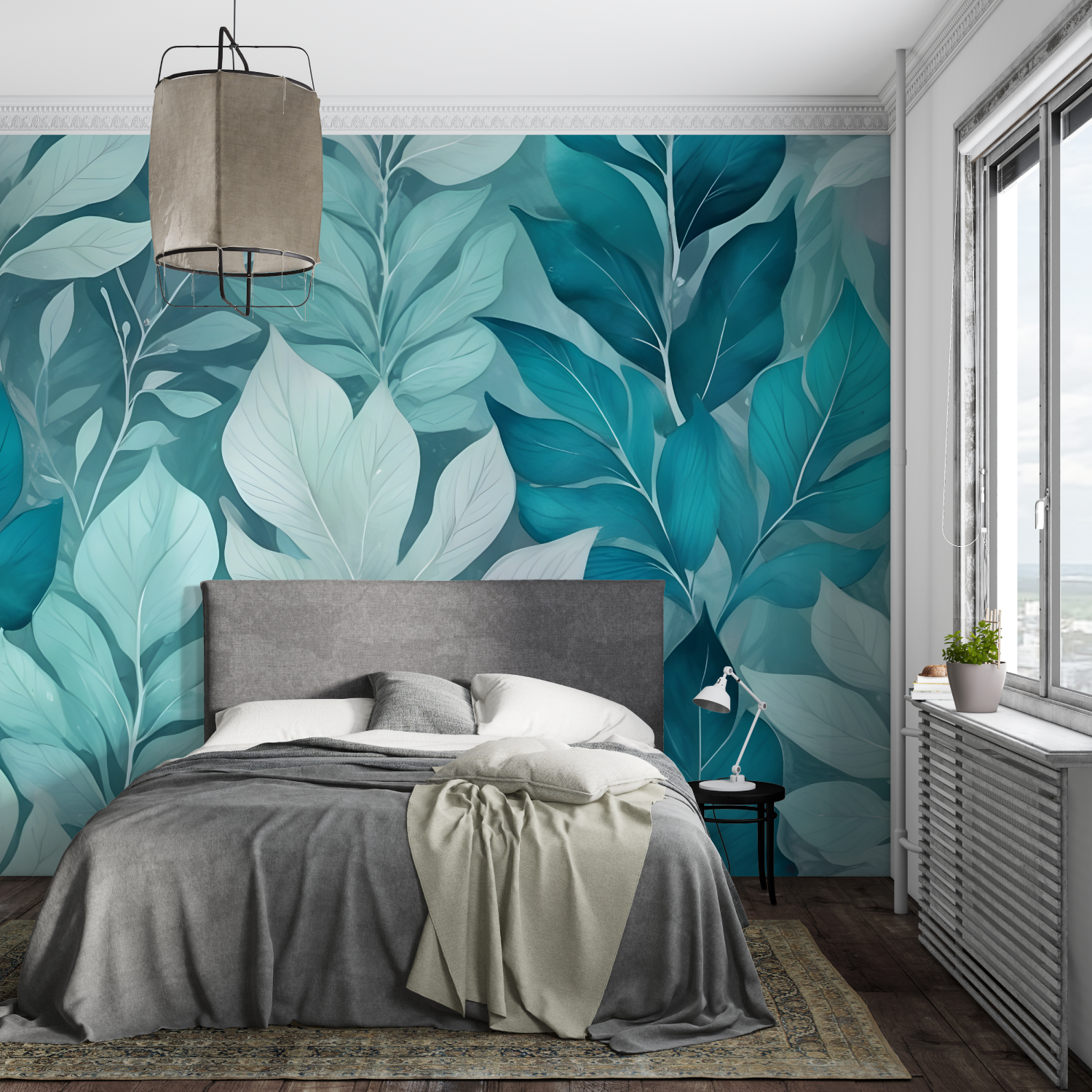 Blau-grüne Tapete | Murals Wallpaper