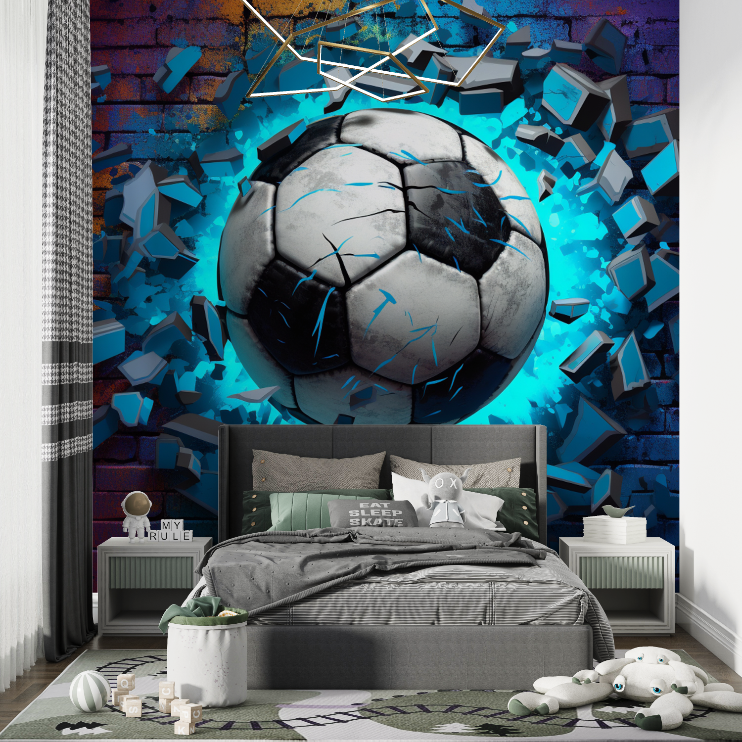 Graffiti Football Wallpaper | Murals Wallpaper