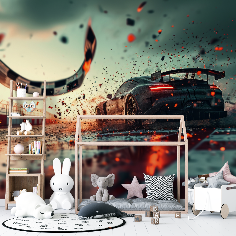 Videospiel-Auto-Hintergrundbild | Wandbild-Hintergrundbild