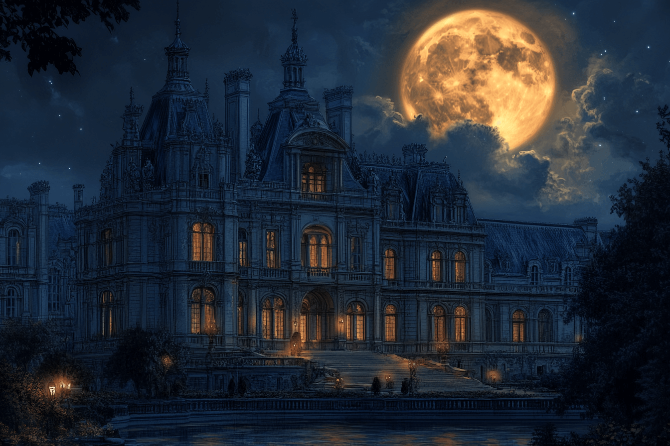 Palace and Moon Wallpaper | Murals Wallpaper