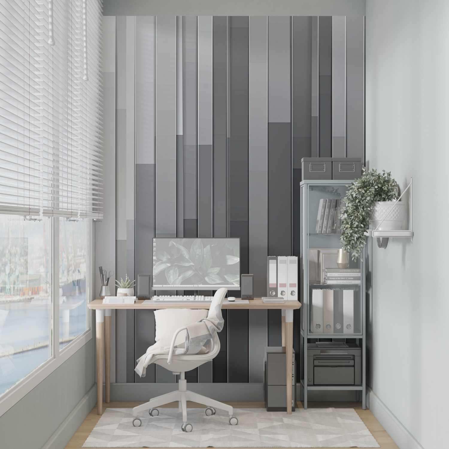 Gray Living Room Wallpaper | Murals Wallpaper