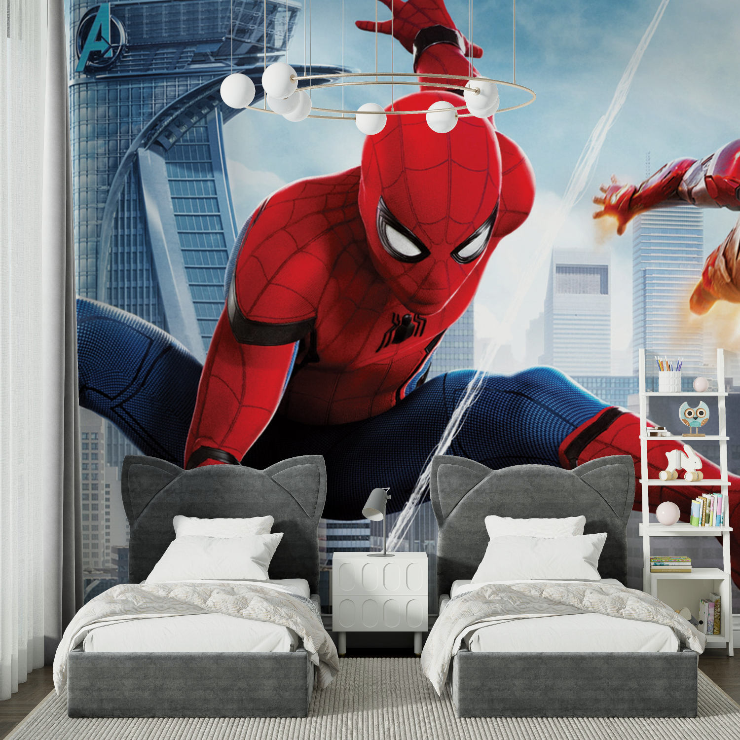 Spiderman Ironman Wallpaper | Murals Wallpaper
