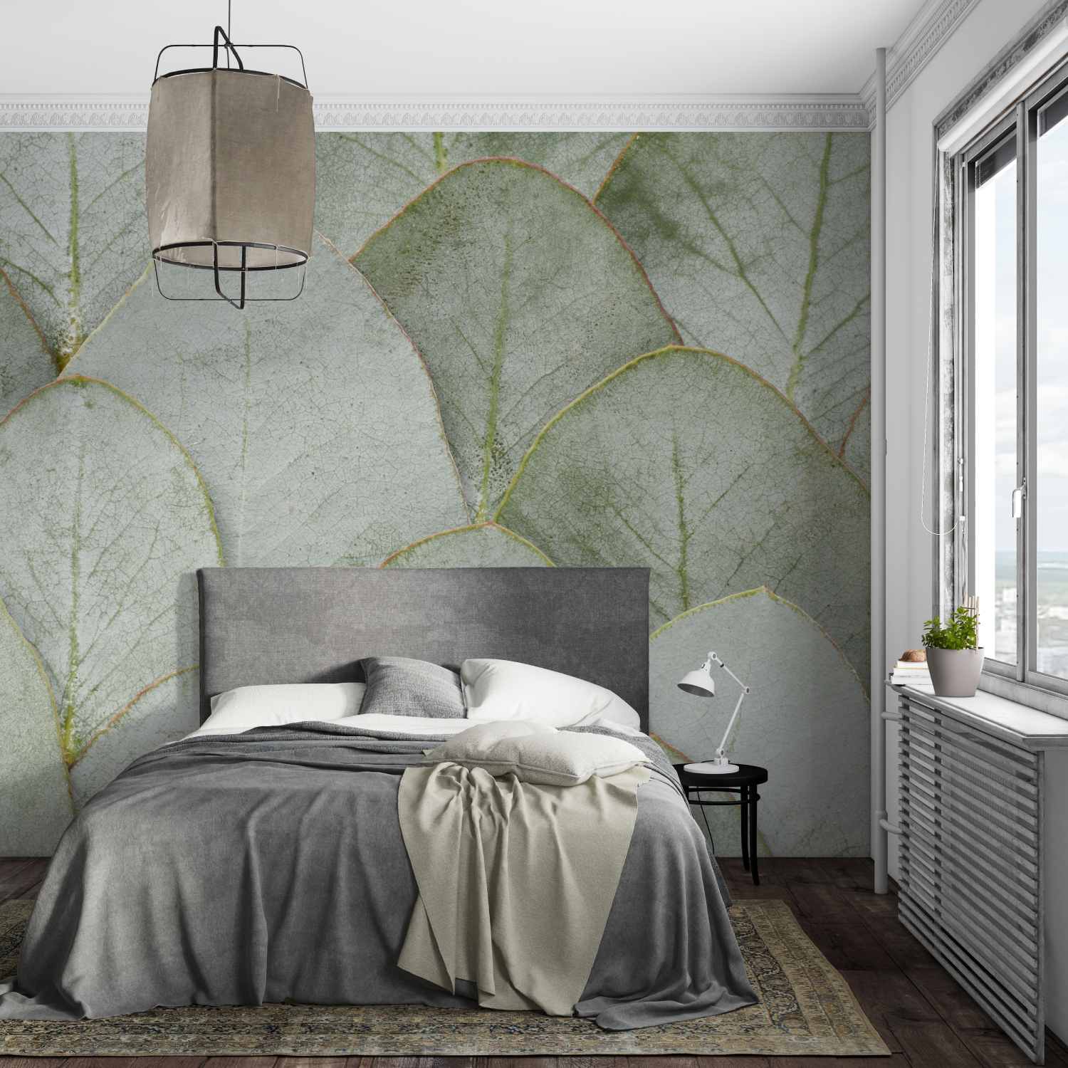 Large Green Leaf Wallpaper | Murals Wallpaper