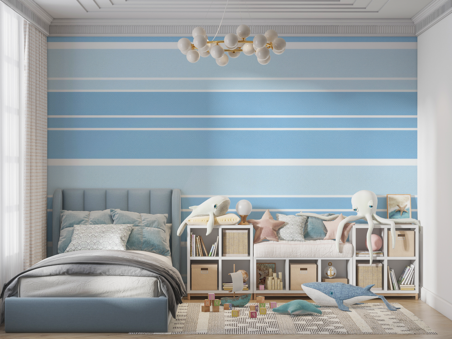 Teen Wallpaper Horizontal Stripes | Murals Wallpaper