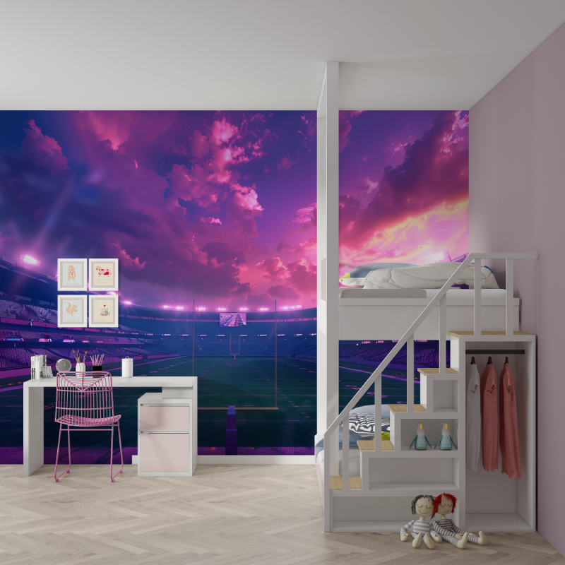 Girl's Soccer Stadium Wallpaper | Murals Wallpaper