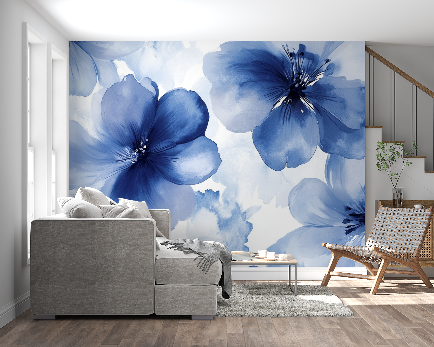 Elegant Watercolor Flower Wallpaper | Murals Wallpaper
