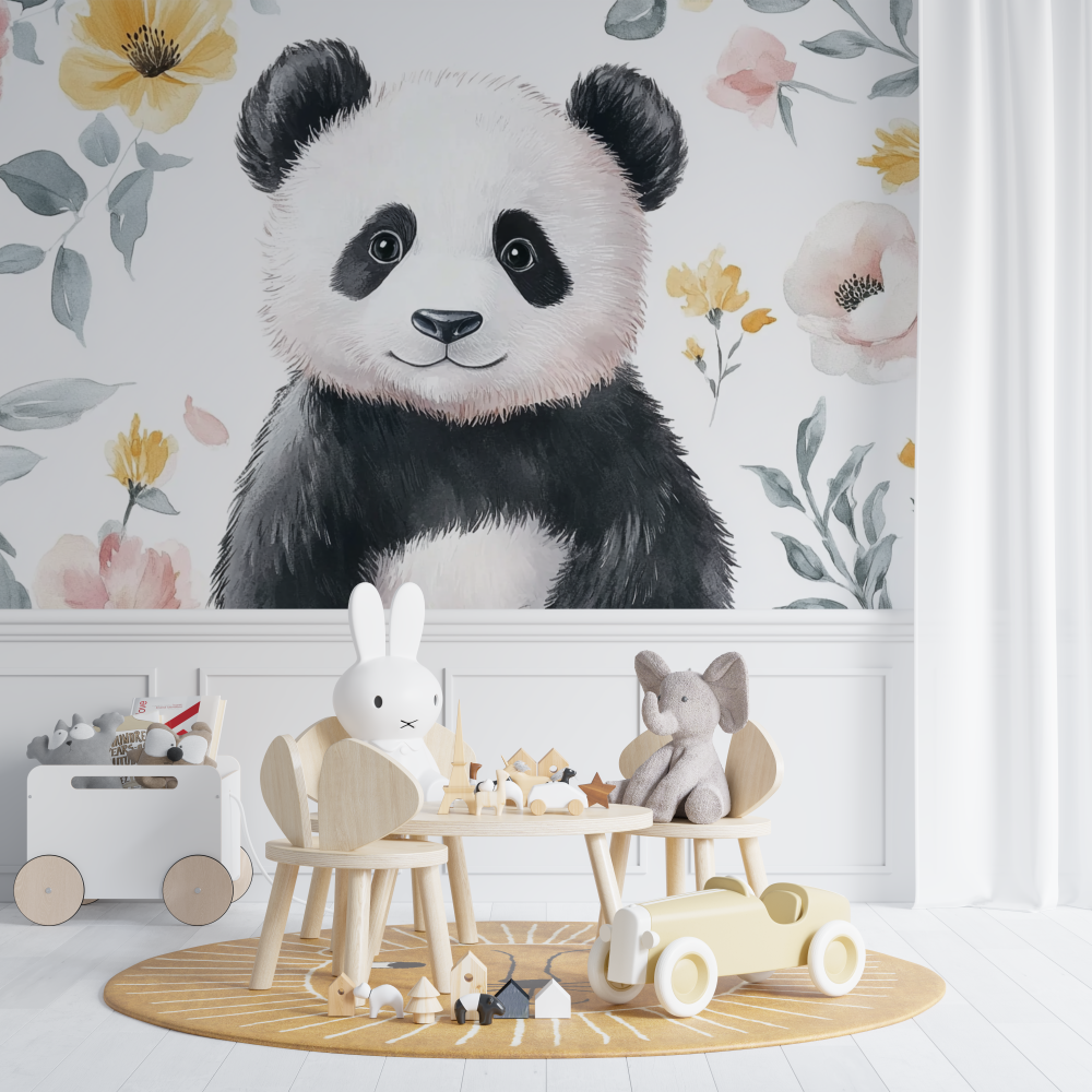 Panda Wallpaper and Childish Patterns | Murals Wallpaper