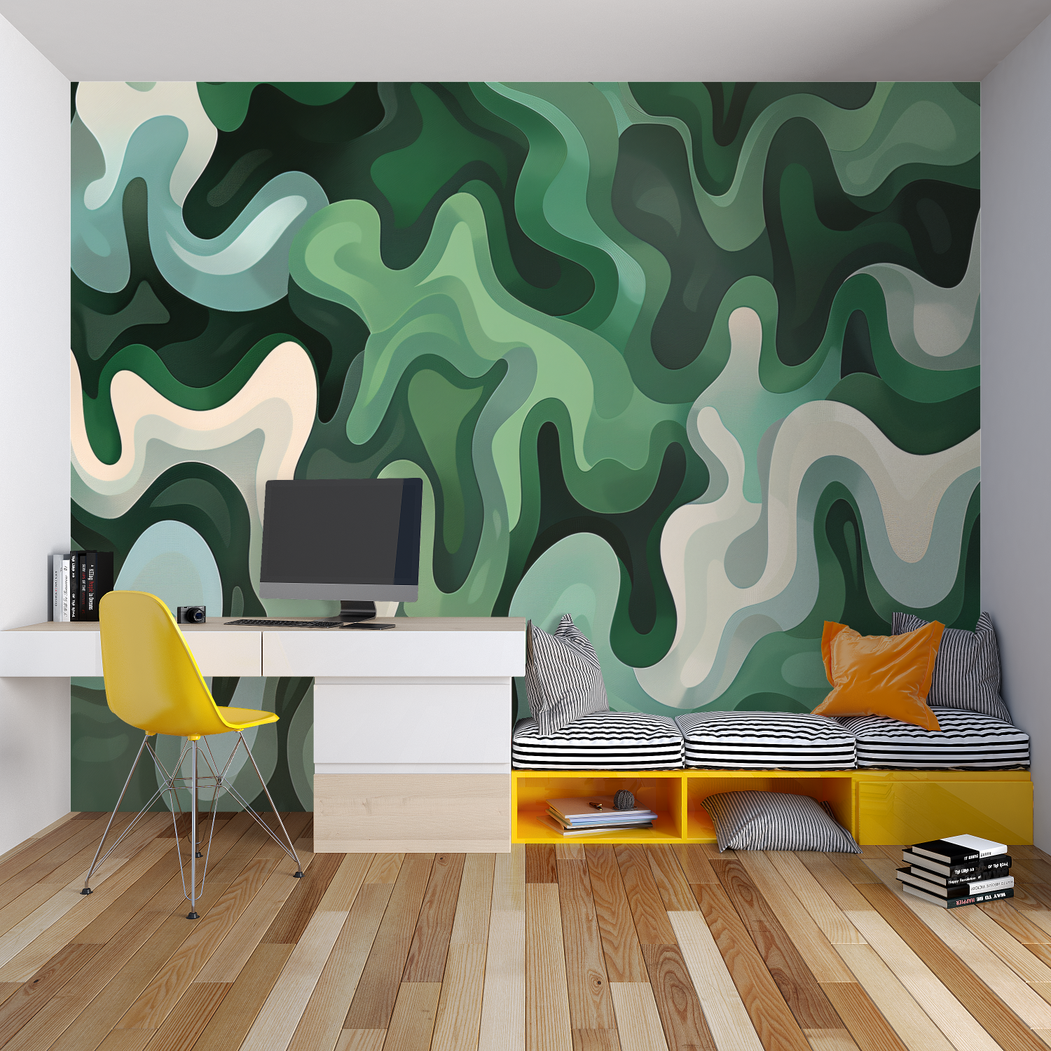 Teen Camouflage Green Wallpaper | Murals Wallpaper