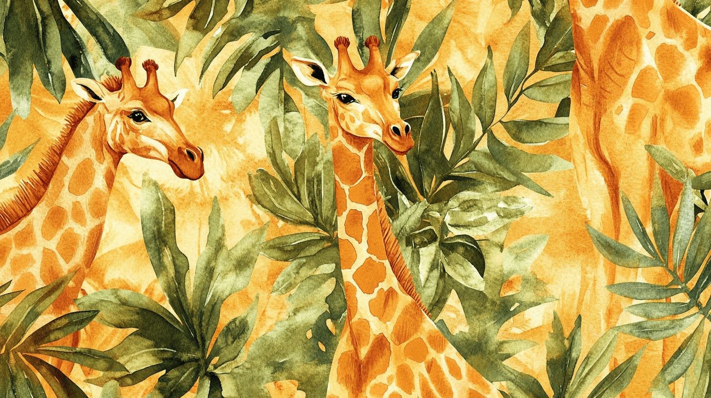 Safari Animal Wallpaper Giraffe & Co. | Murals Wallpaper