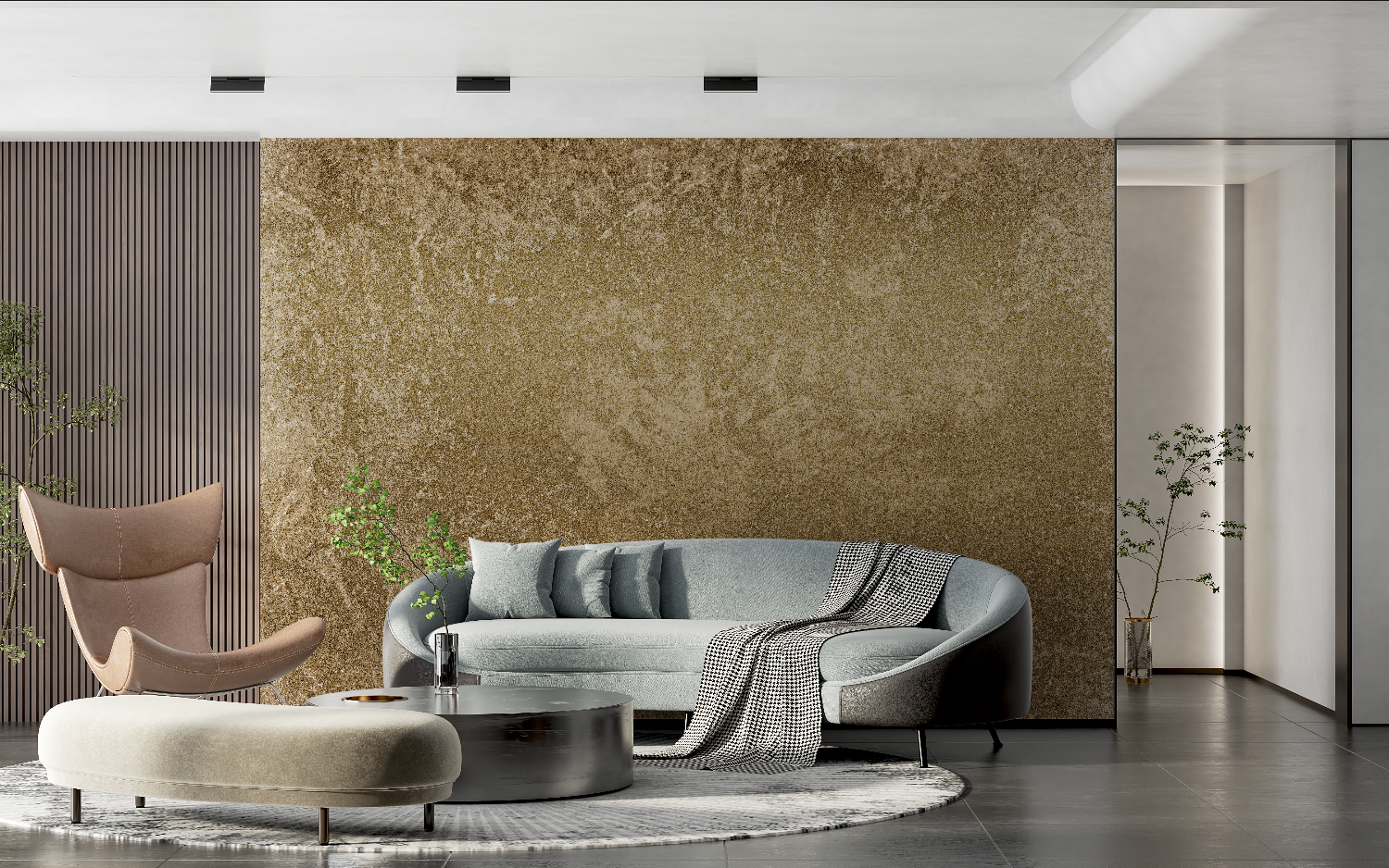 Gold Bronze Wallpaper | Murals Wallpaper