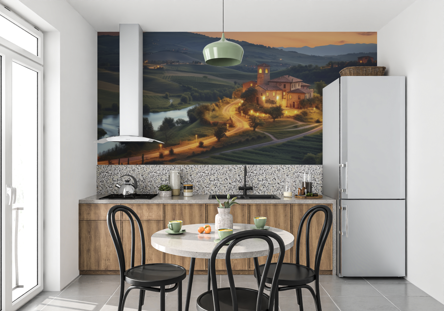 Italienische Landschaft Fototapete | Wandbilder Tapete