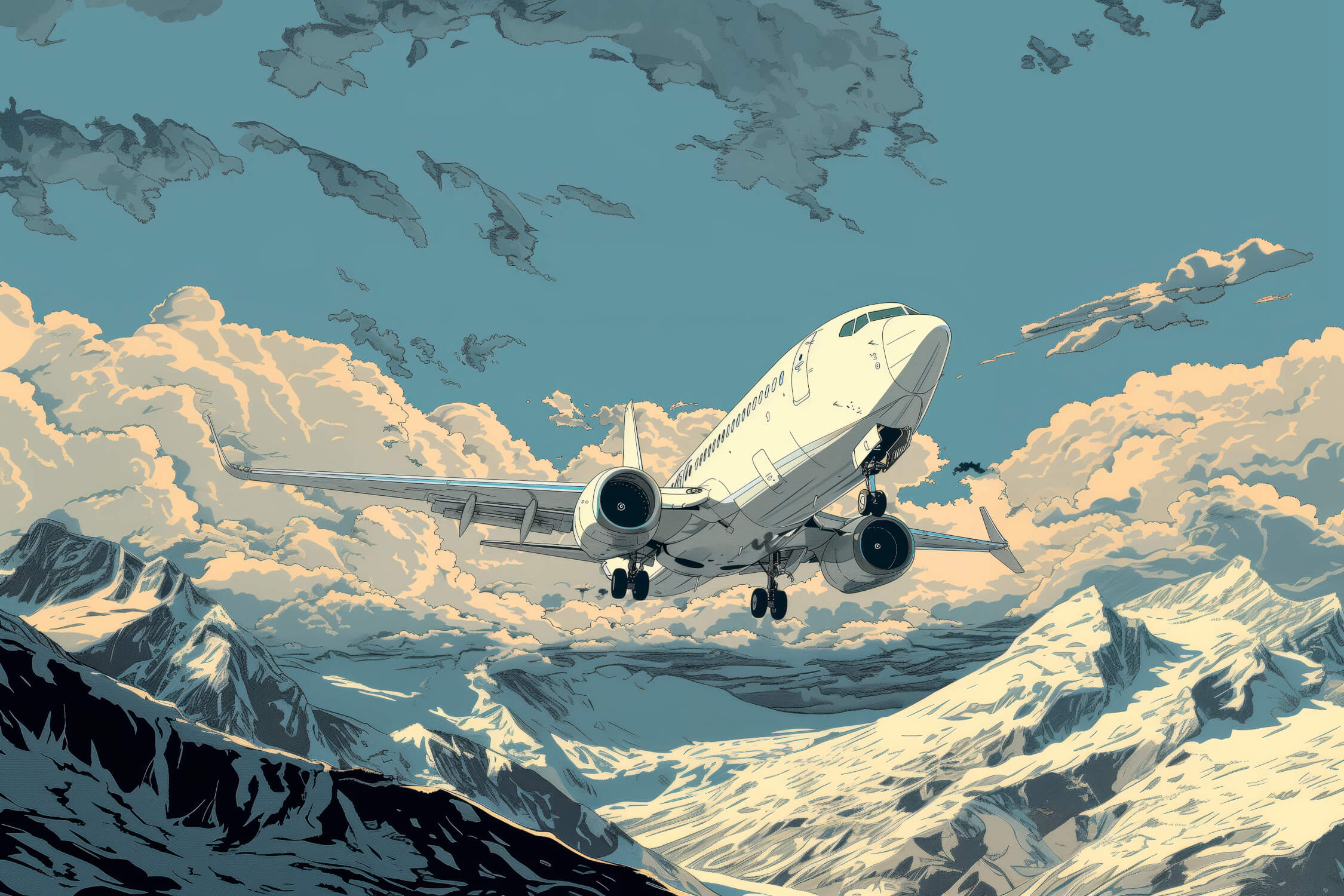 Teen Wallpaper Airplane Mountain | Murals Wallpaper