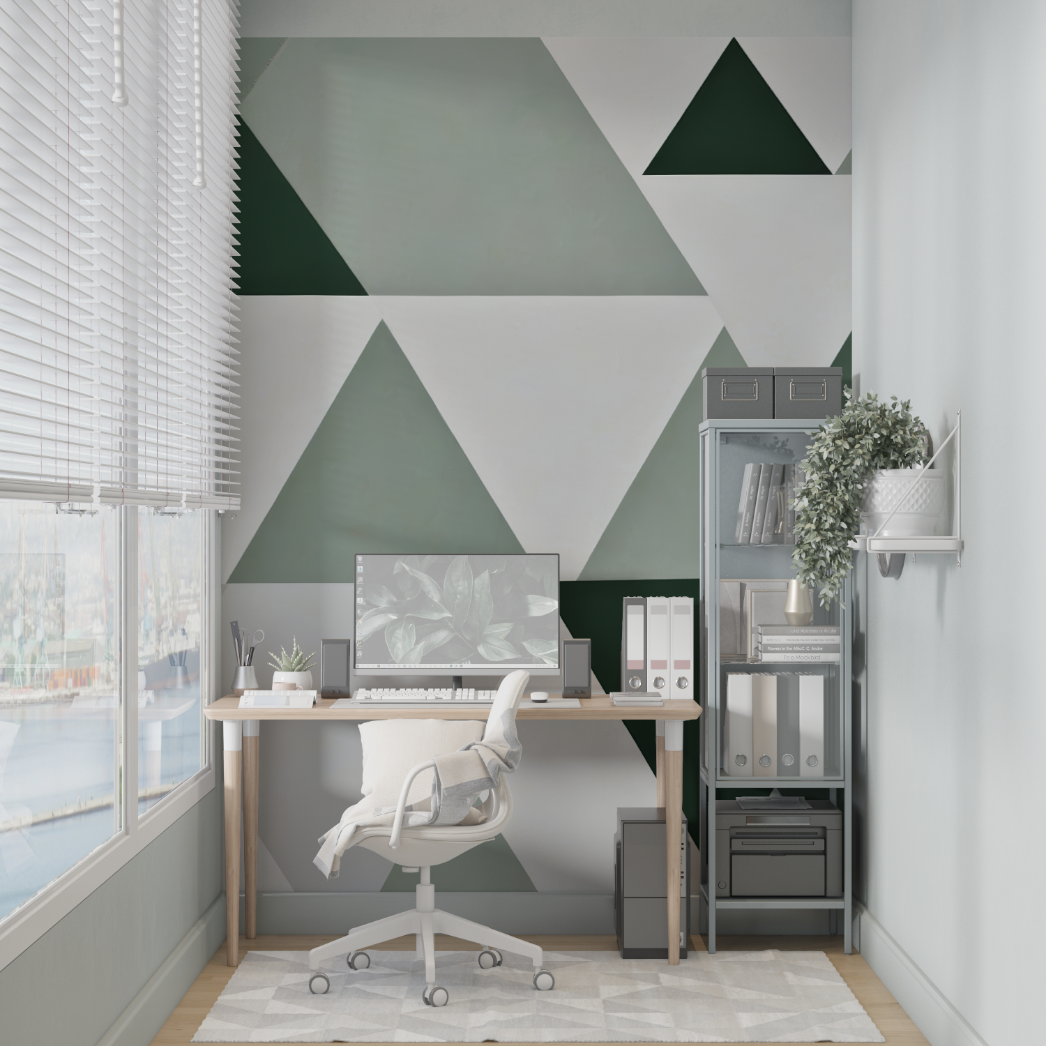 Geometric Pattern Green Wallpaper | Murals Wallpaper