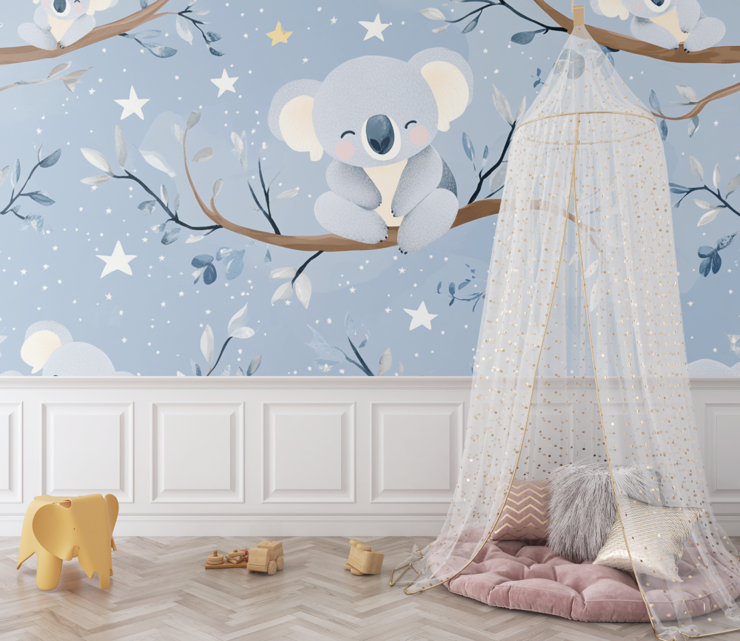 Koala and Pearl Stars Wallpaper | Murals Wallpaper