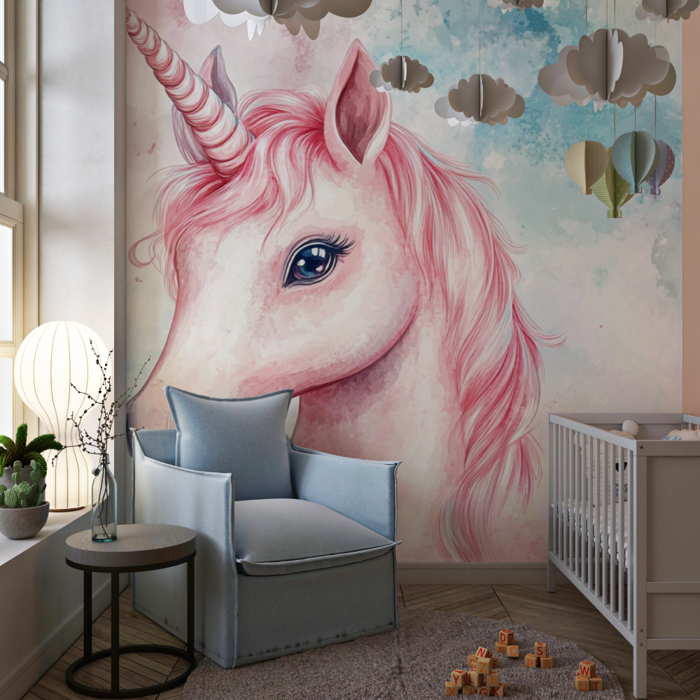 3D Einhorn Tapete Eleganz 3D | Wandbilder Tapete