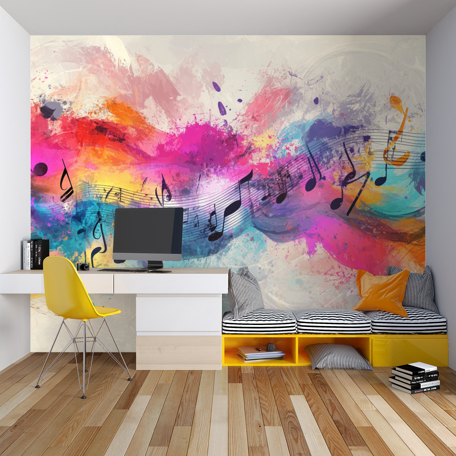 Bold Color Music Wallpaper | Murals Wallpaper