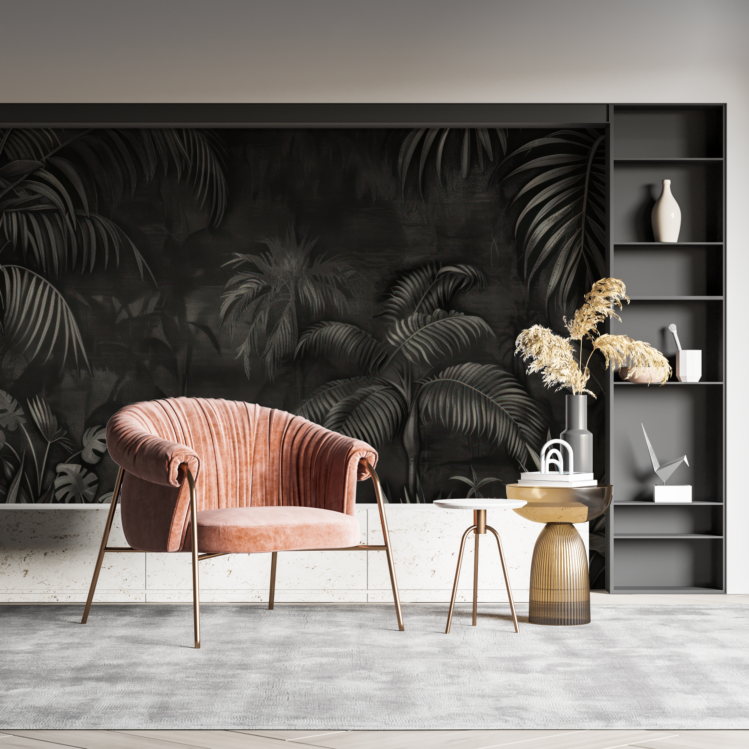 Black Tropical Wallpaper | Murals Wallpaper