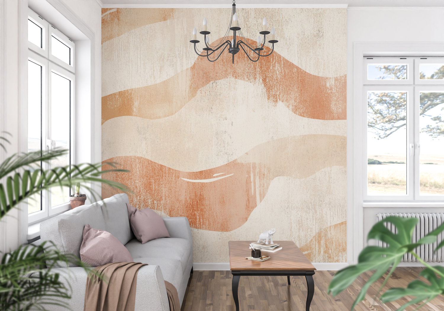 Terracotta and Beige Trend Wallpaper | Murals Wallpaper
