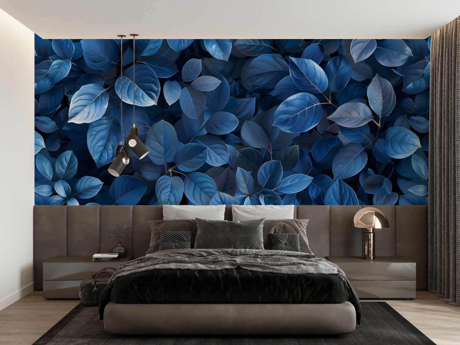 Non-Woven Blue Wallpaper | Murals Wallpaper