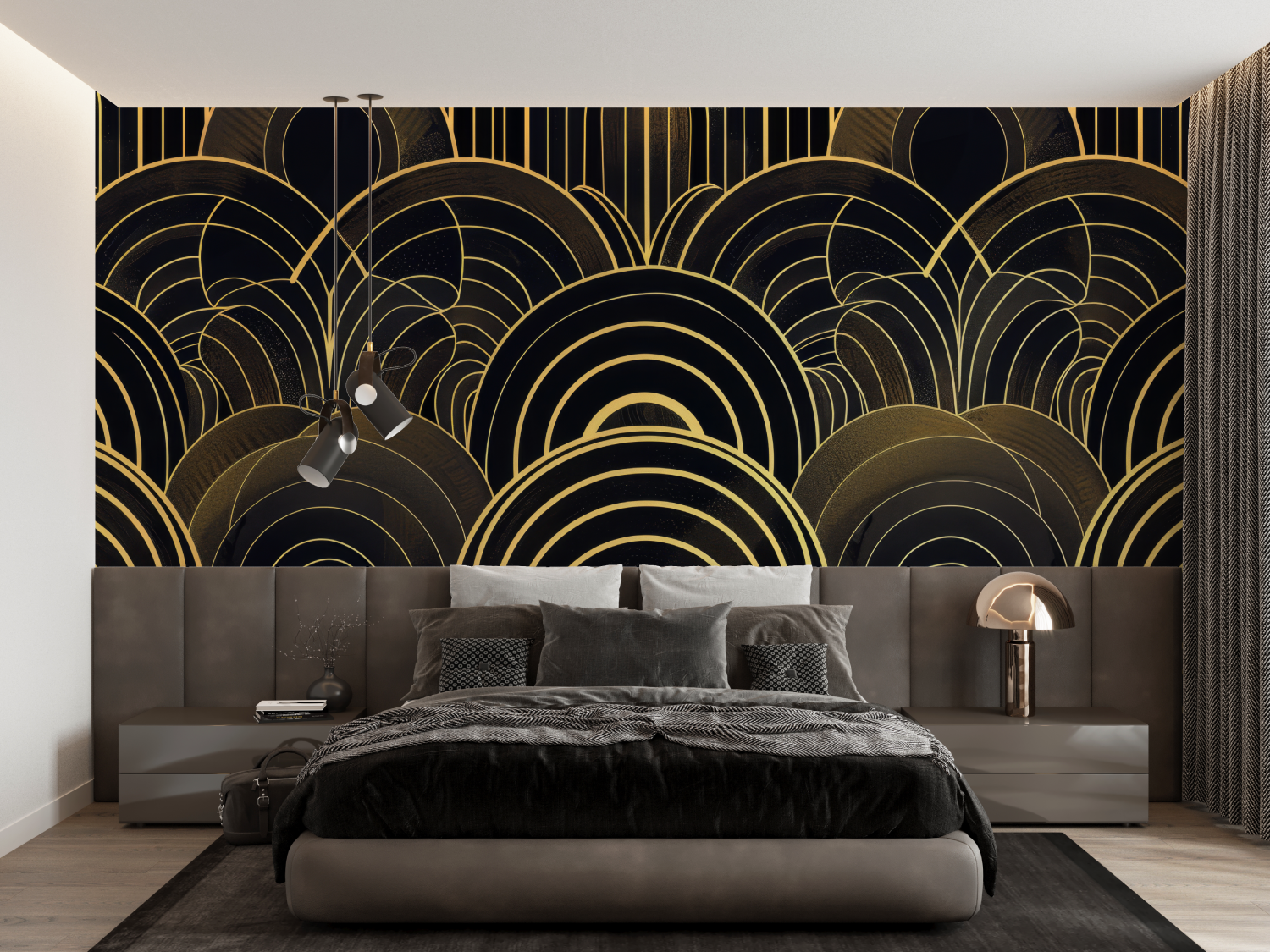 Art Deco Black and Gold Wallpaper | Murals Wallpaper