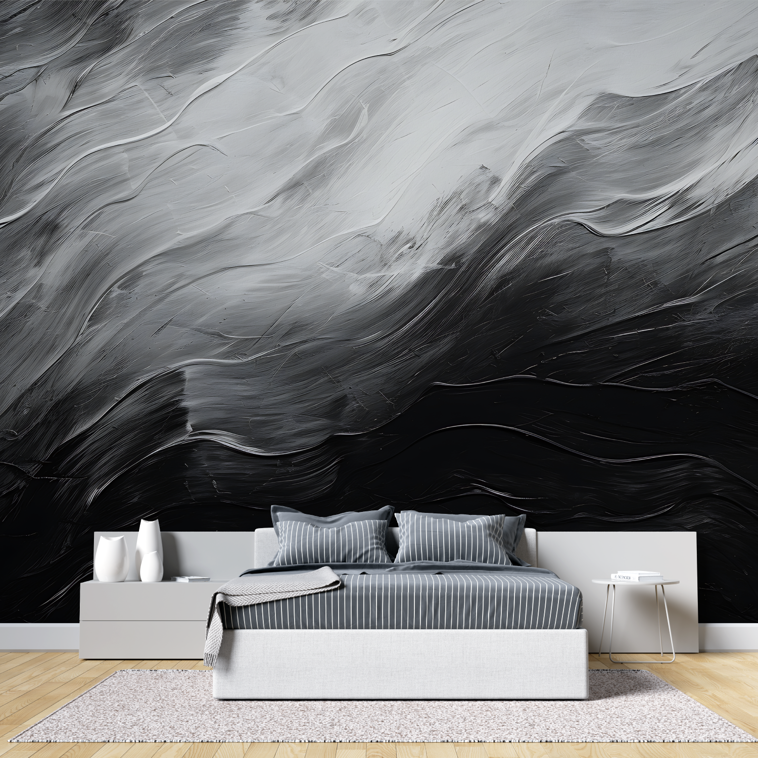 Schwarz und Weiß Cocooning Wallpaper | Murals Wallpaper