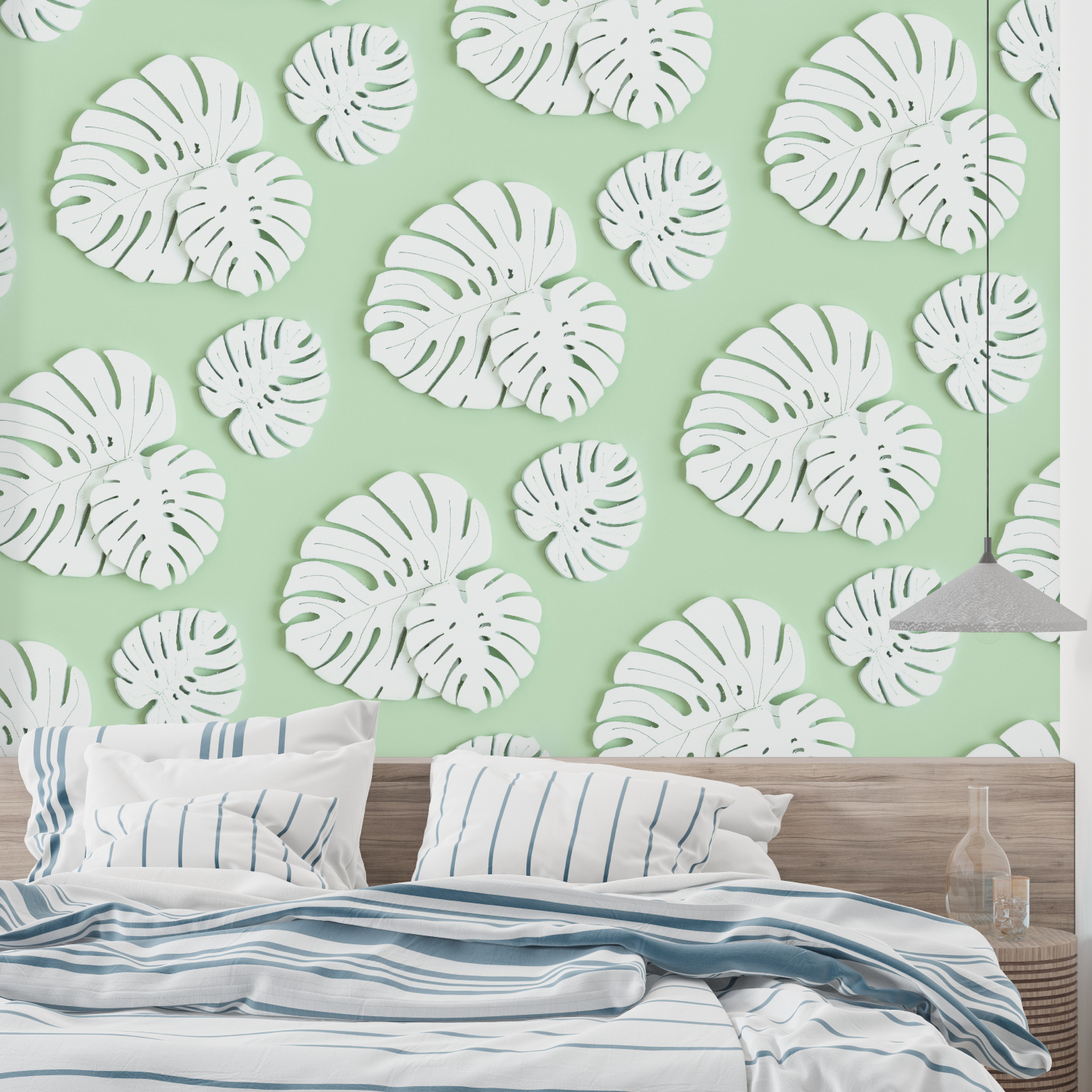 White and Green Wallpaper | Murals Wallpaper