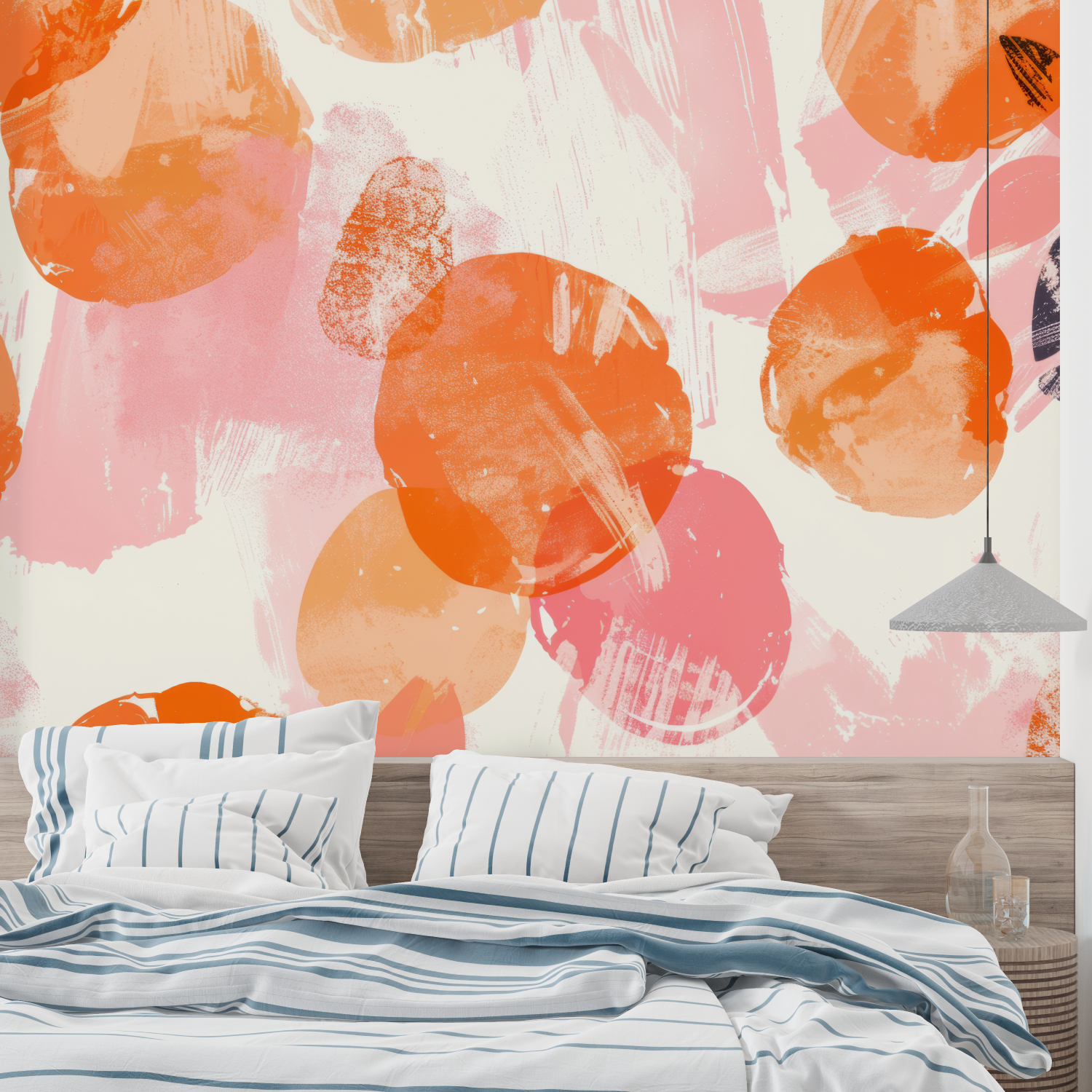 Orange Pink Pattern Wallpaper | Murals Wallpaper