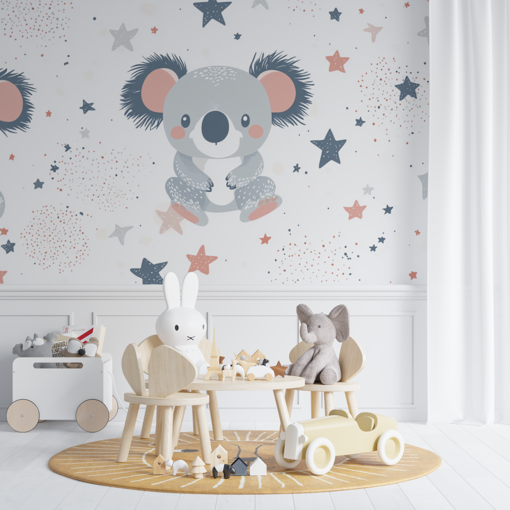 Koala Wallpaper Giving a Hug to a Star | Murals Wallpaper