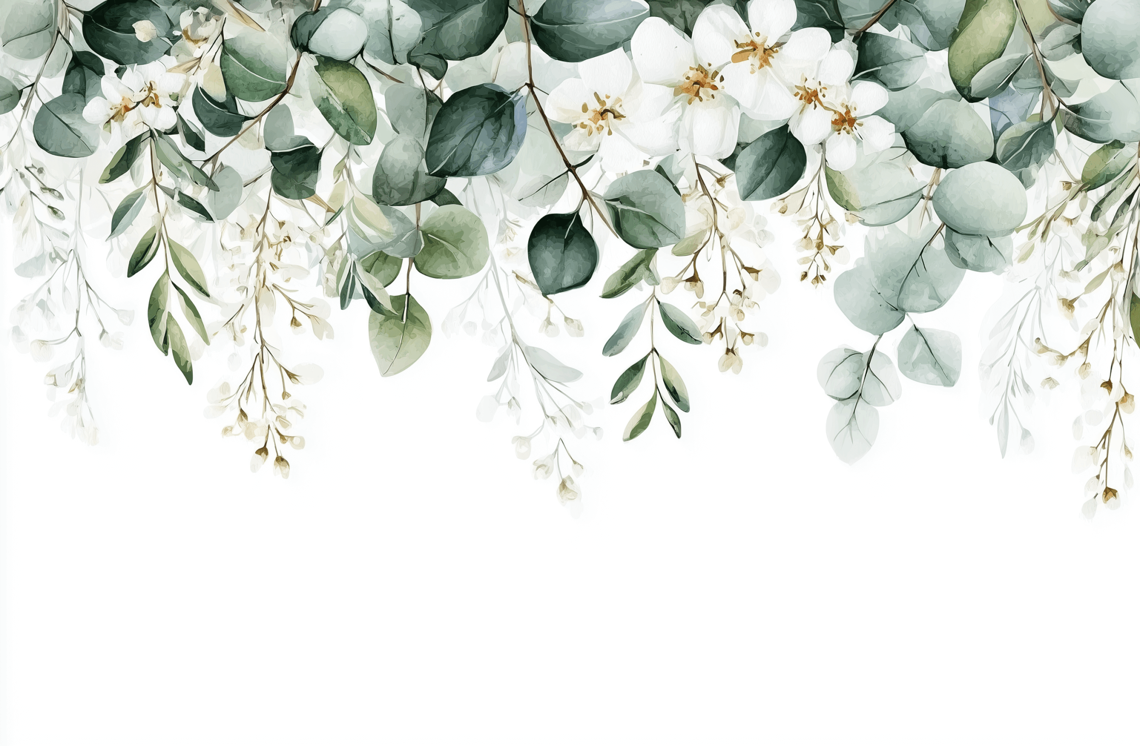 Tree Green Foliage Mural Wallpaper