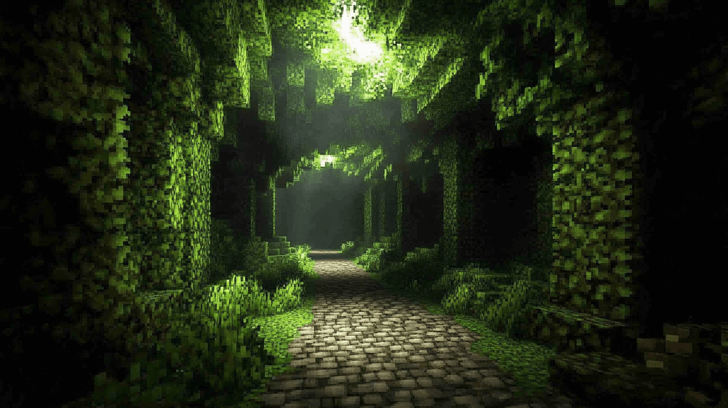 Wallpaper The Mysterious Valley of Blocks | Murals Wallpaper