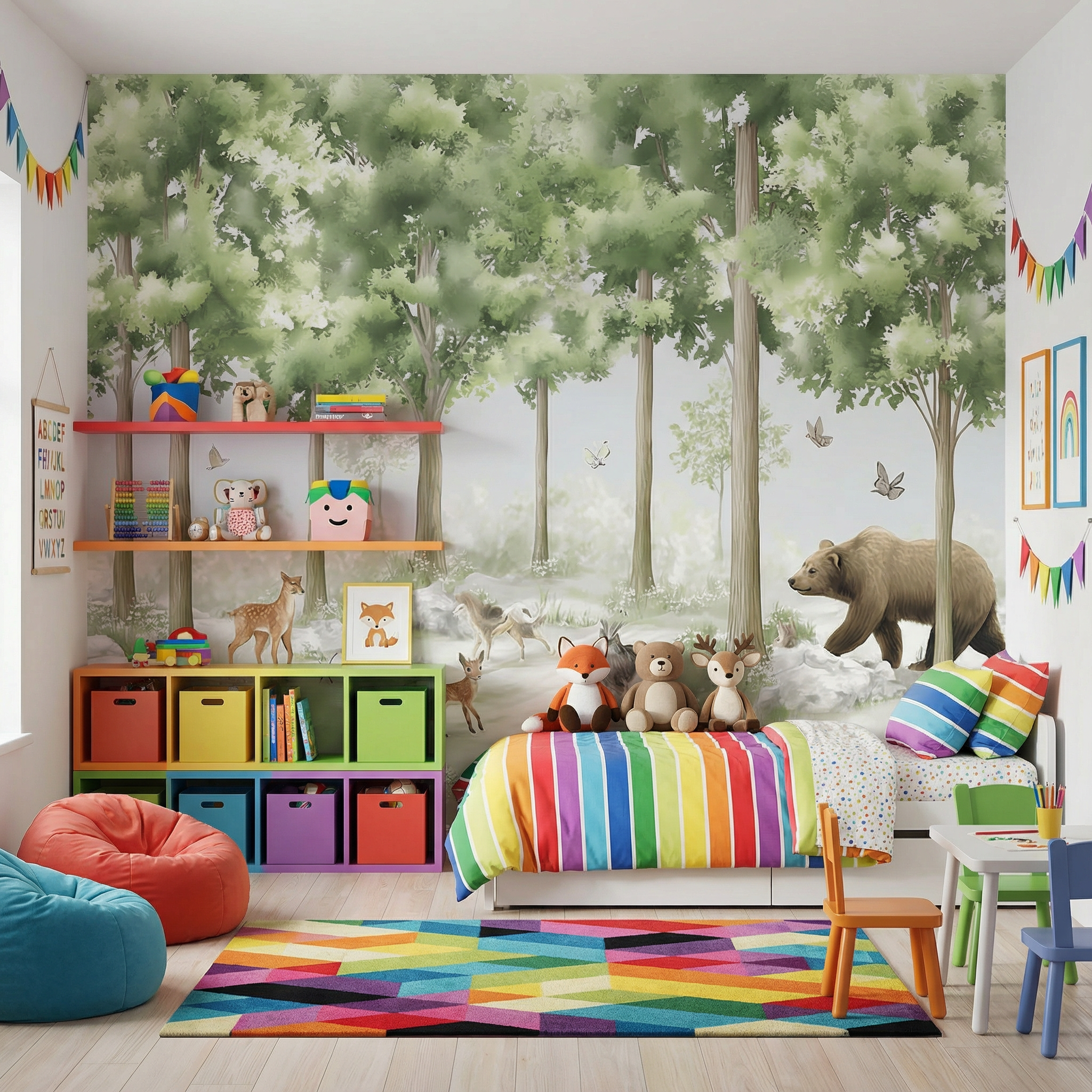 Woodland Friends Forest Mural Wallpaper