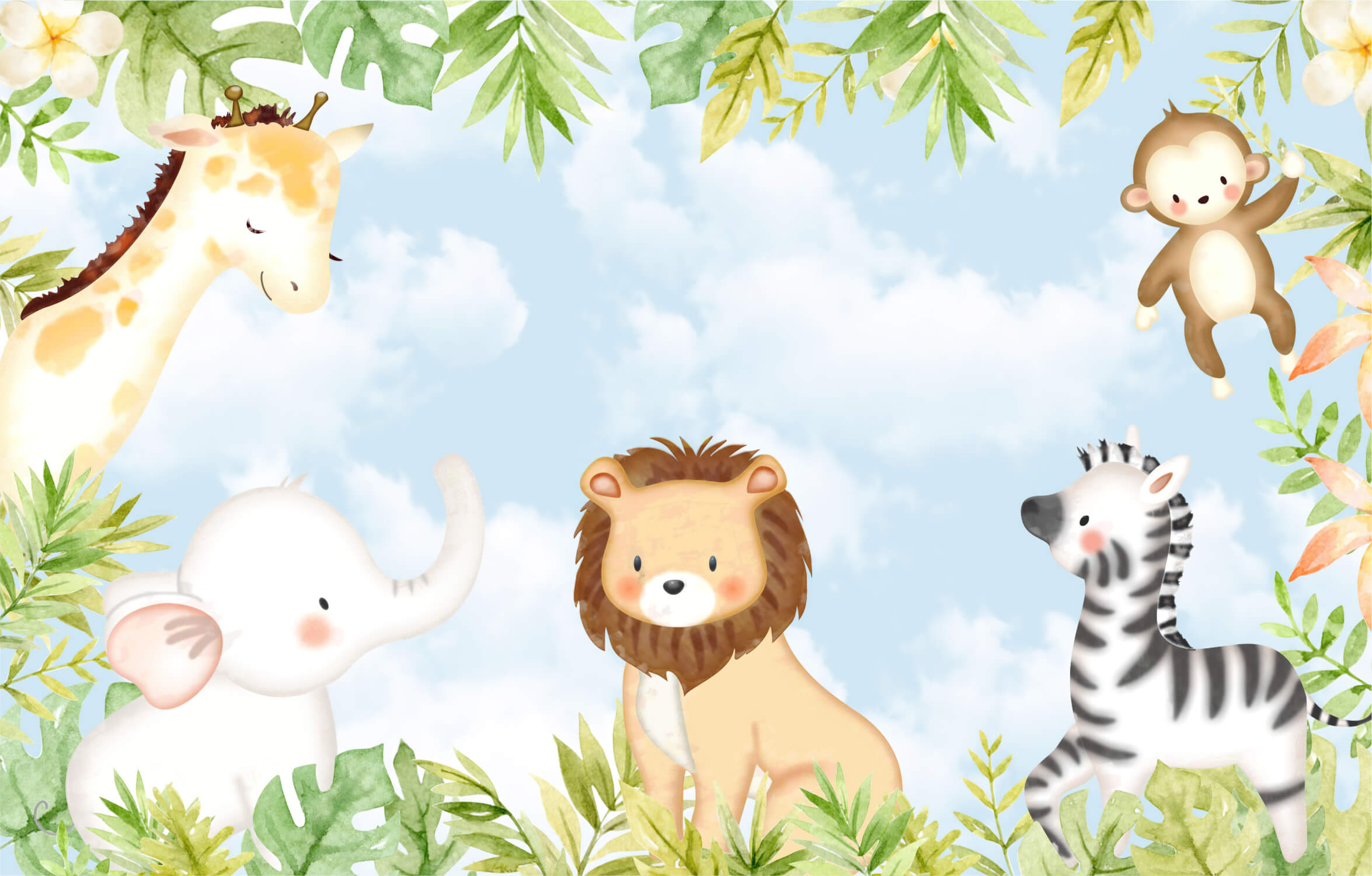Savanna Friends Lion Wallpaper | Murals Wallpaper