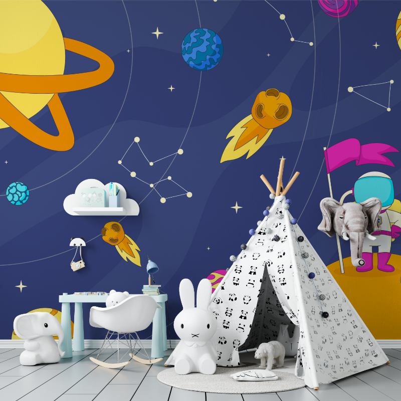 Rocket Space Wallpaper for Boys | Murals Wallpaper
