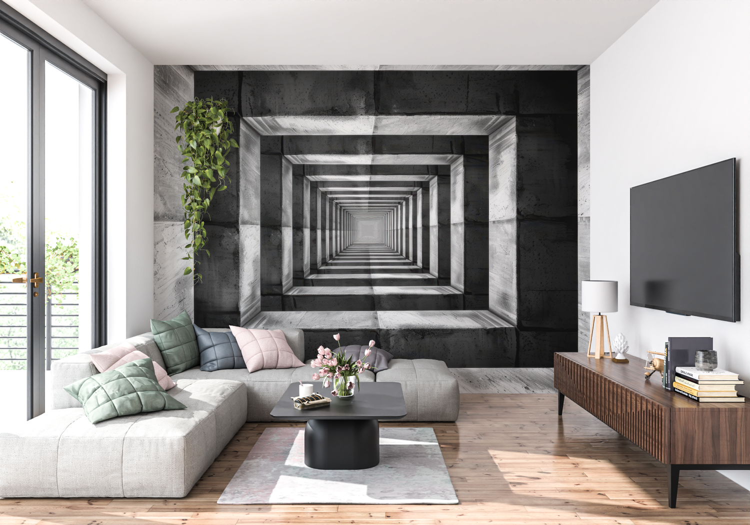 Industrial Style Faux 3D Wallpaper | Murals Wallpaper