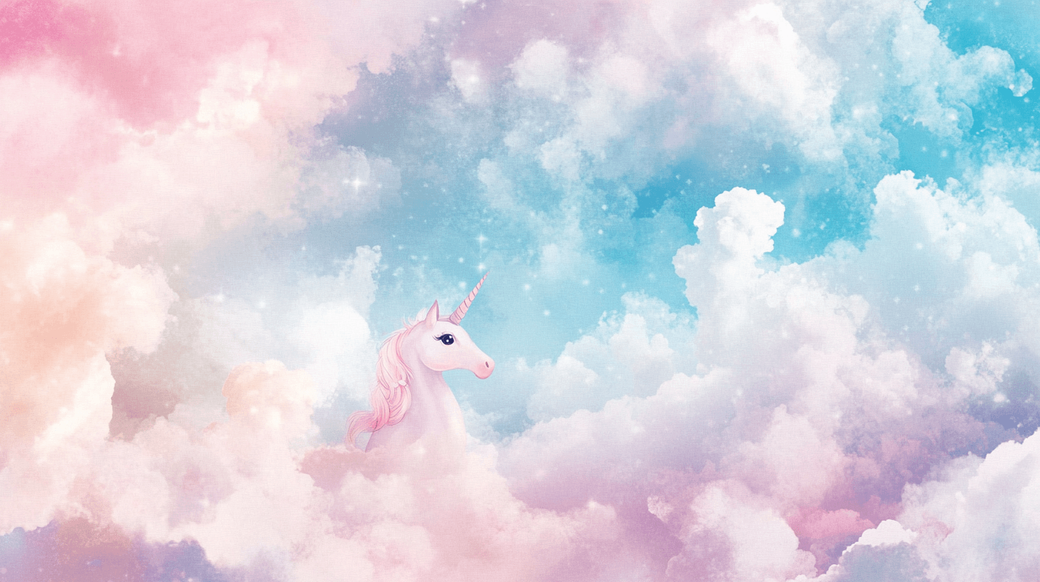 Unicorn Cloud Fantasy Wallpaper for Kids' Room | Murals Wallpaper