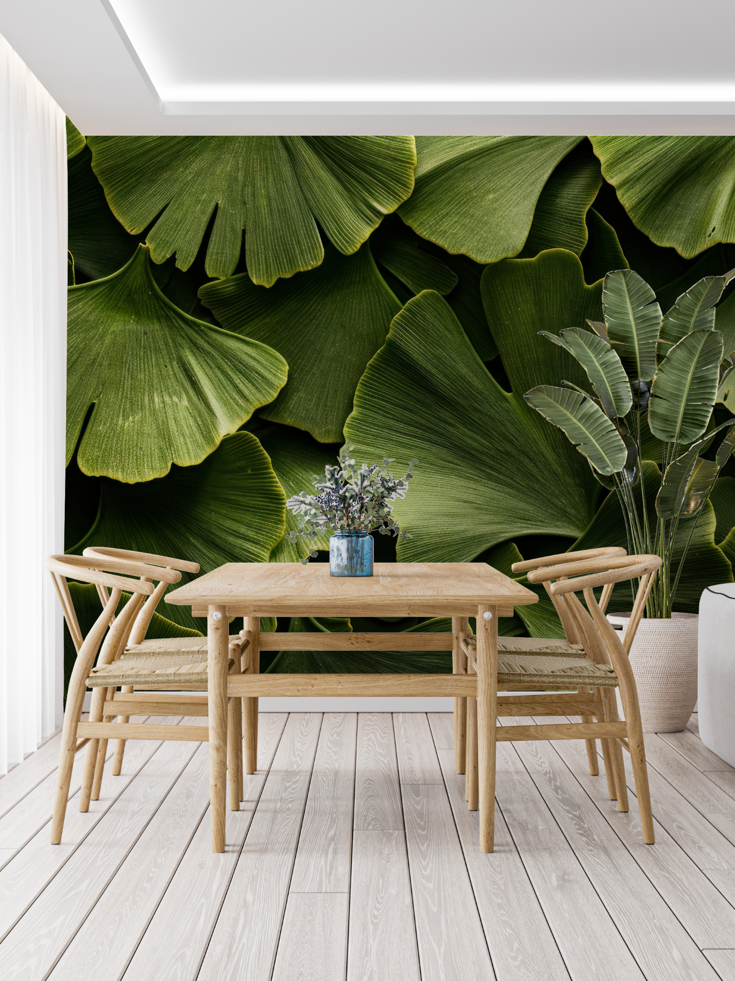 Ginkgo Green Wallpaper | Murals Wallpaper