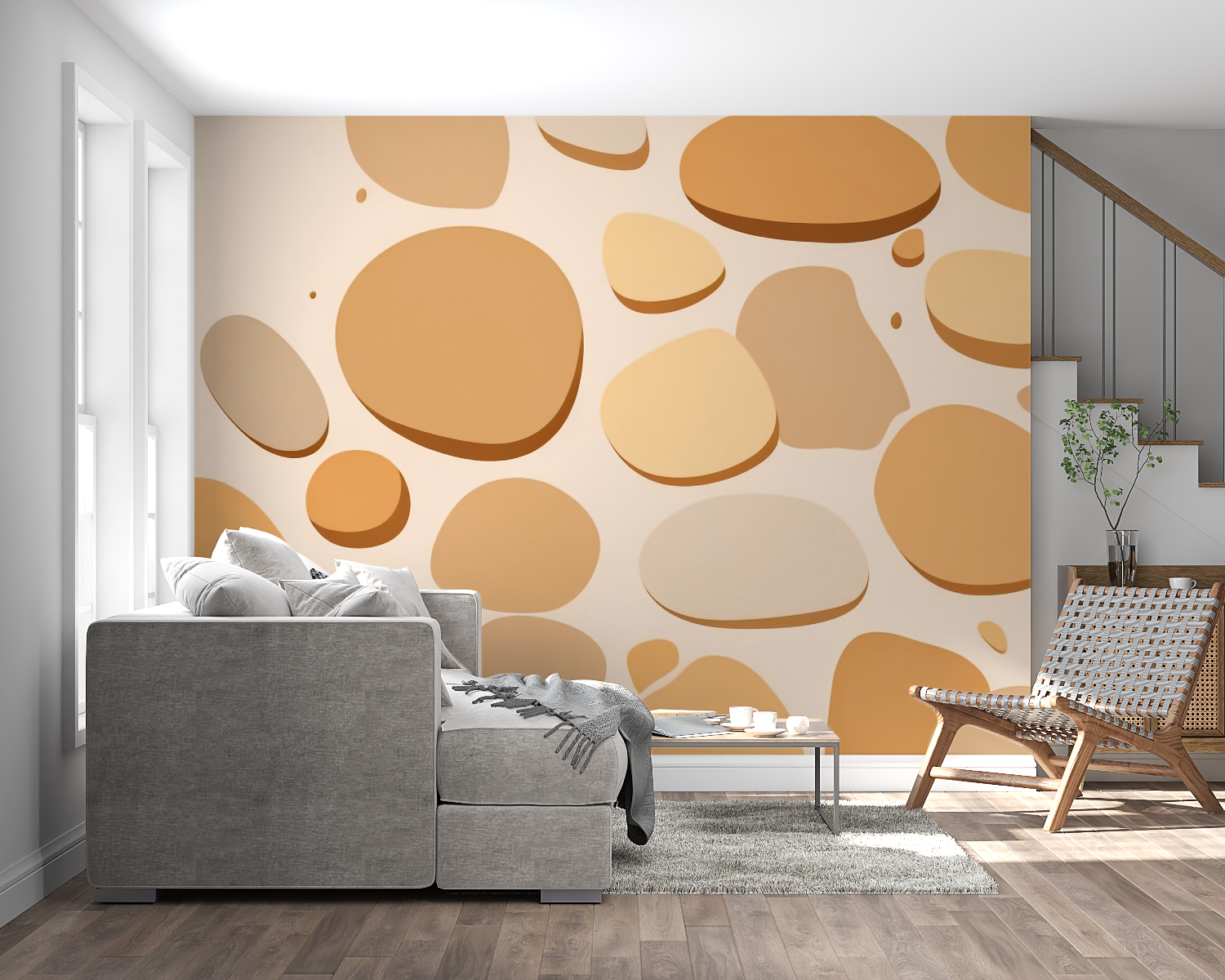 Subtle Organic Pebble Cocooning Wallpaper | Murals Wallpaper