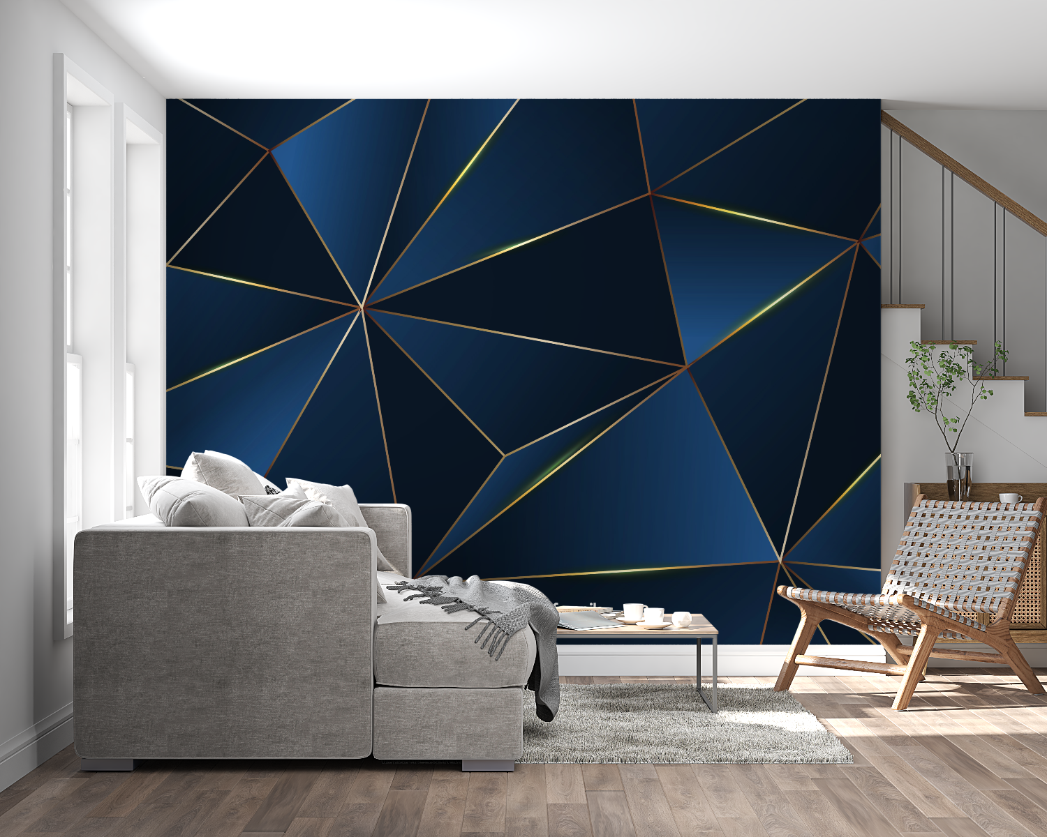 Blue Black Wallpaper | Murals Wallpaper